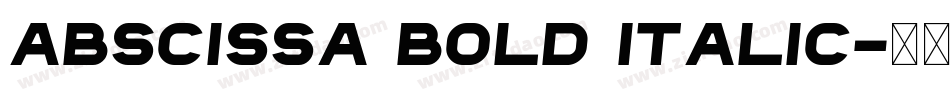 Abscissa Bold Italic字体转换